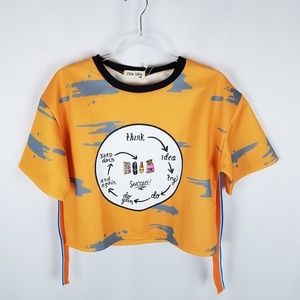 Zen Den shirt cropped fun‎ graphic top